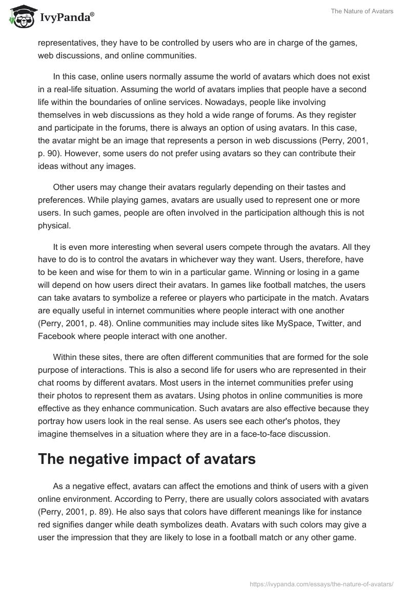 The Nature of Avatars. Page 2