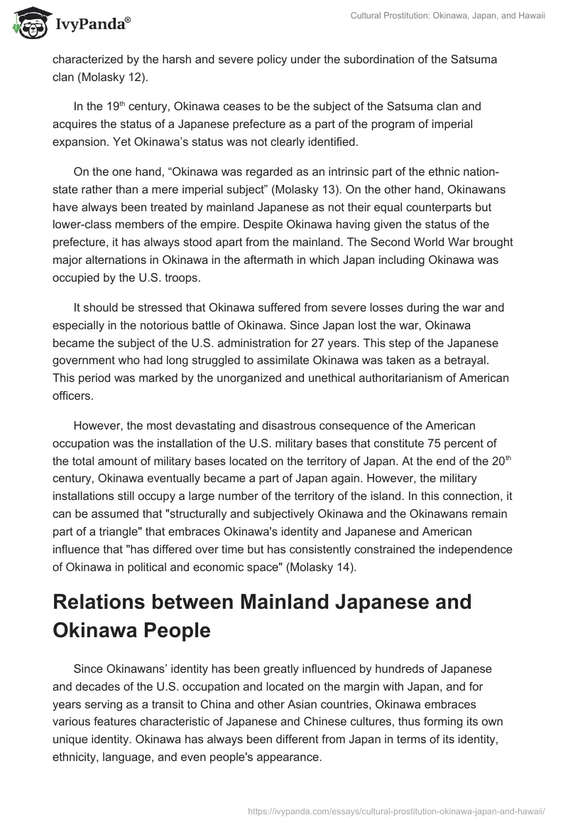 Cultural Prostitution: Okinawa, Japan, and Hawaii. Page 2
