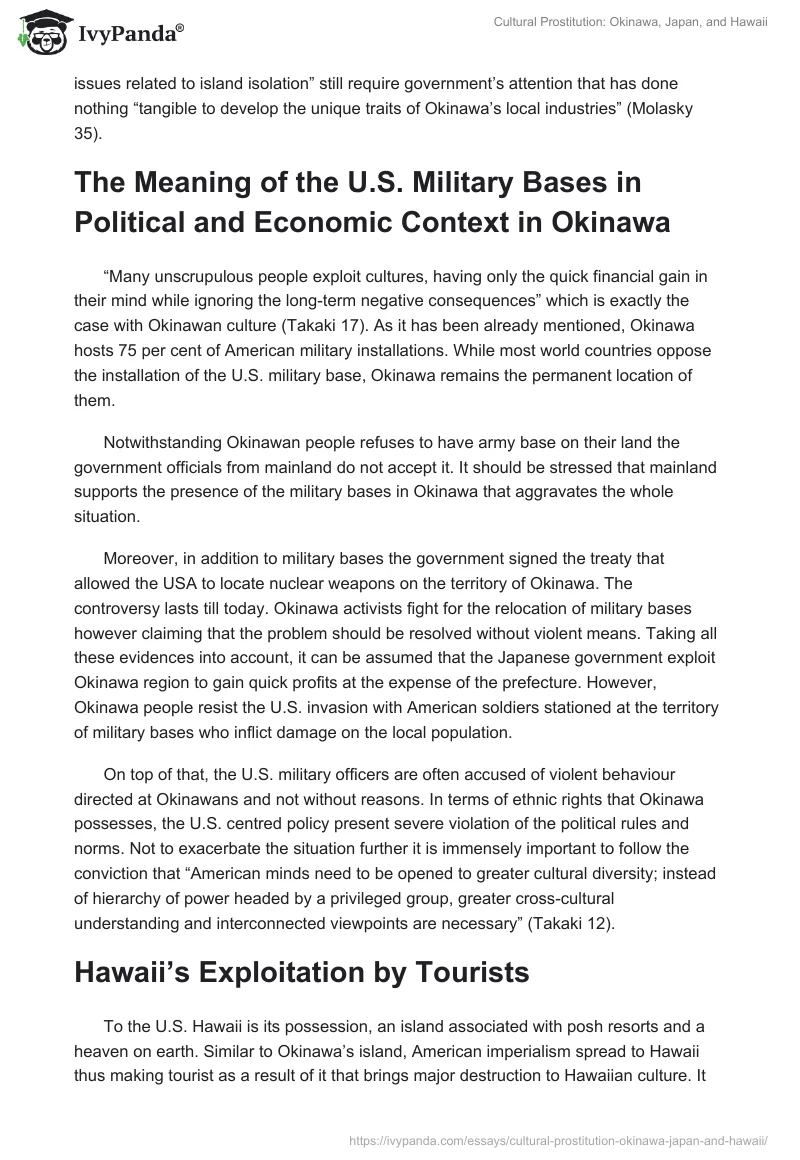 Cultural Prostitution: Okinawa, Japan, and Hawaii. Page 4