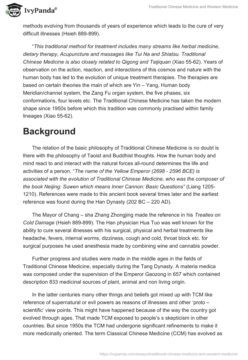 Traditional Chinese Medicine and Western Medicine. Page 2