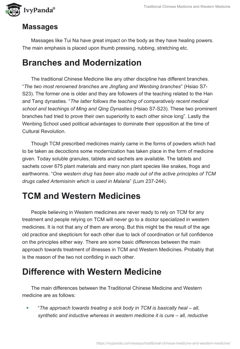 Traditional Chinese Medicine and Western Medicine. Page 5