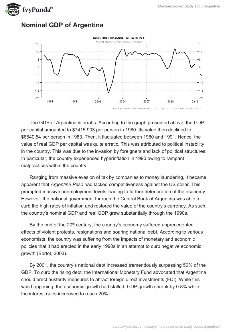 Macroeconomic Study about Argentina. Page 2