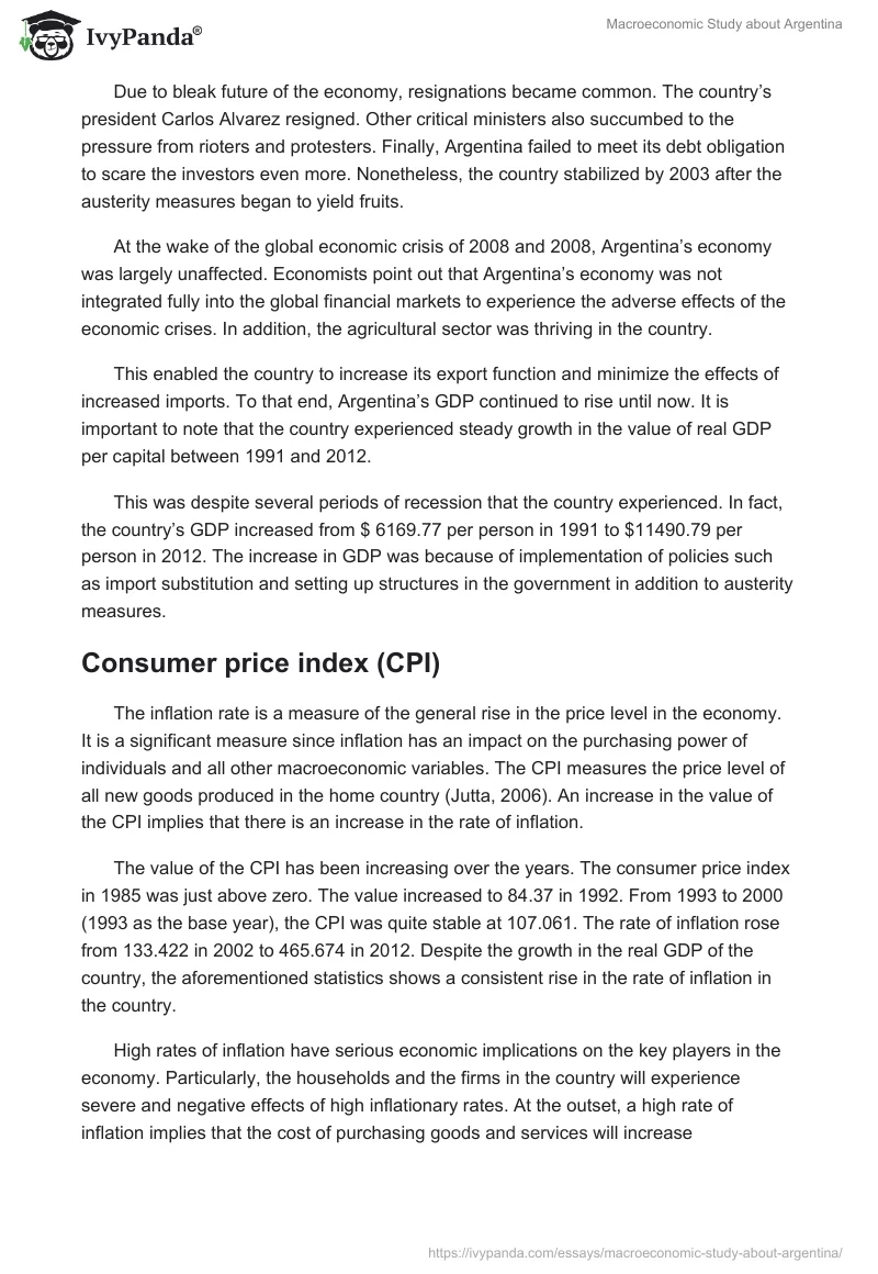 Macroeconomic Study about Argentina. Page 3