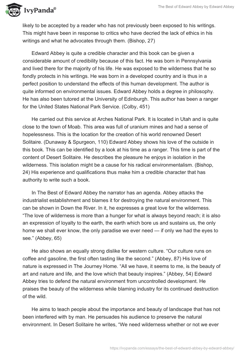 "The Best of Edward Abbey" by Edward Abbey. Page 2