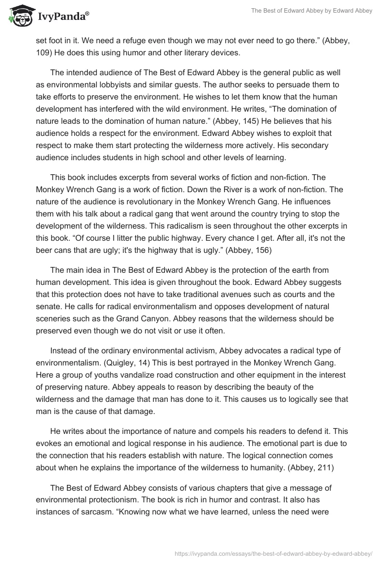 "The Best of Edward Abbey" by Edward Abbey. Page 3