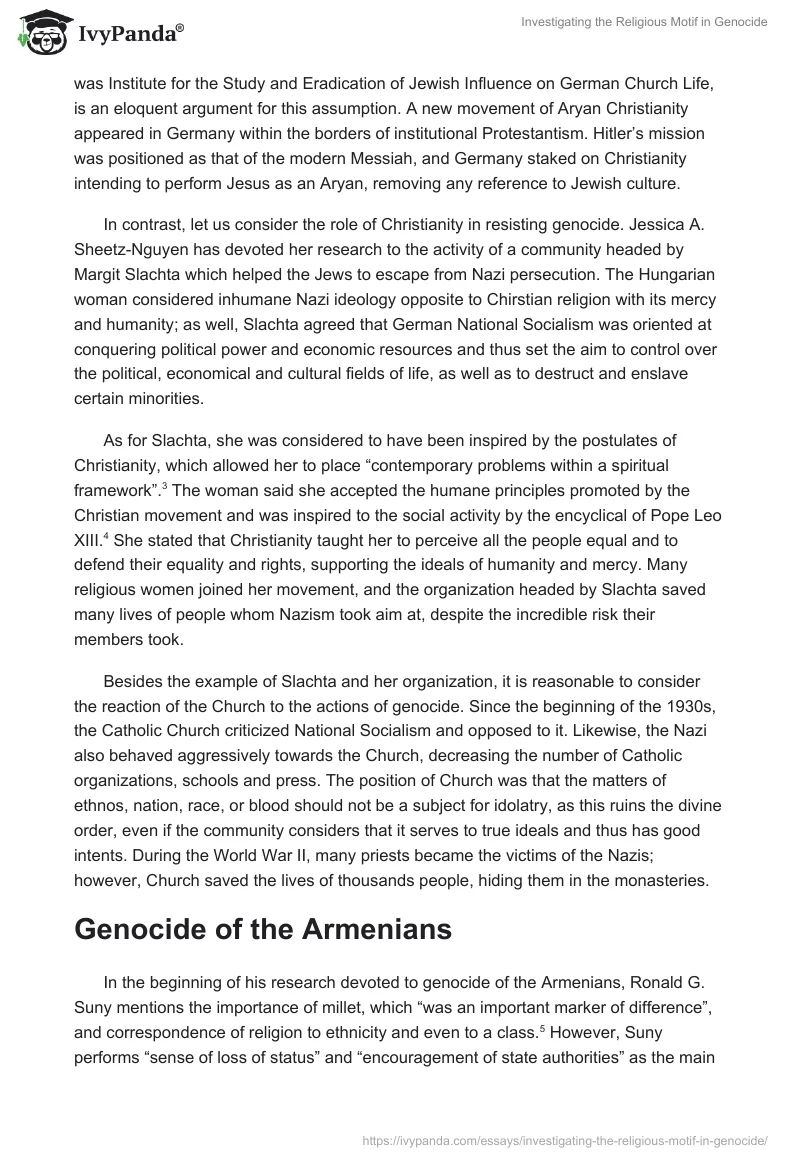 Investigating the Religious Motif in Genocide. Page 3