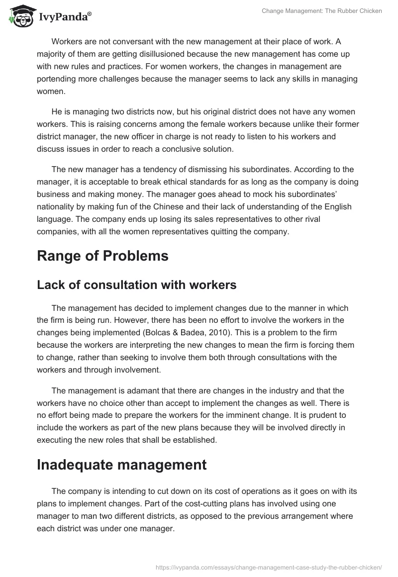 Change Management: The Rubber Chicken. Page 2