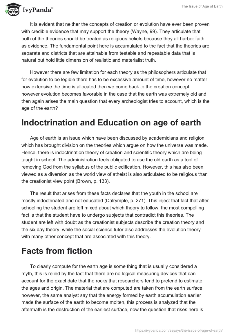 The Issue of Age of Earth. Page 2