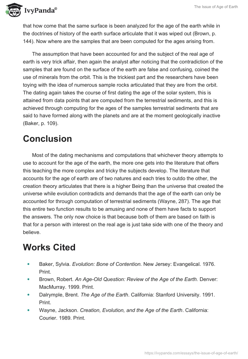 The Issue of Age of Earth. Page 3