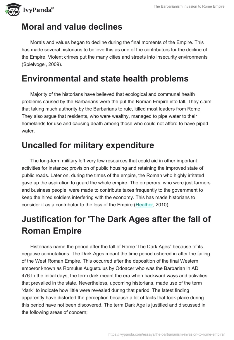 The Barbarianism Invasion to Rome Empire. Page 2