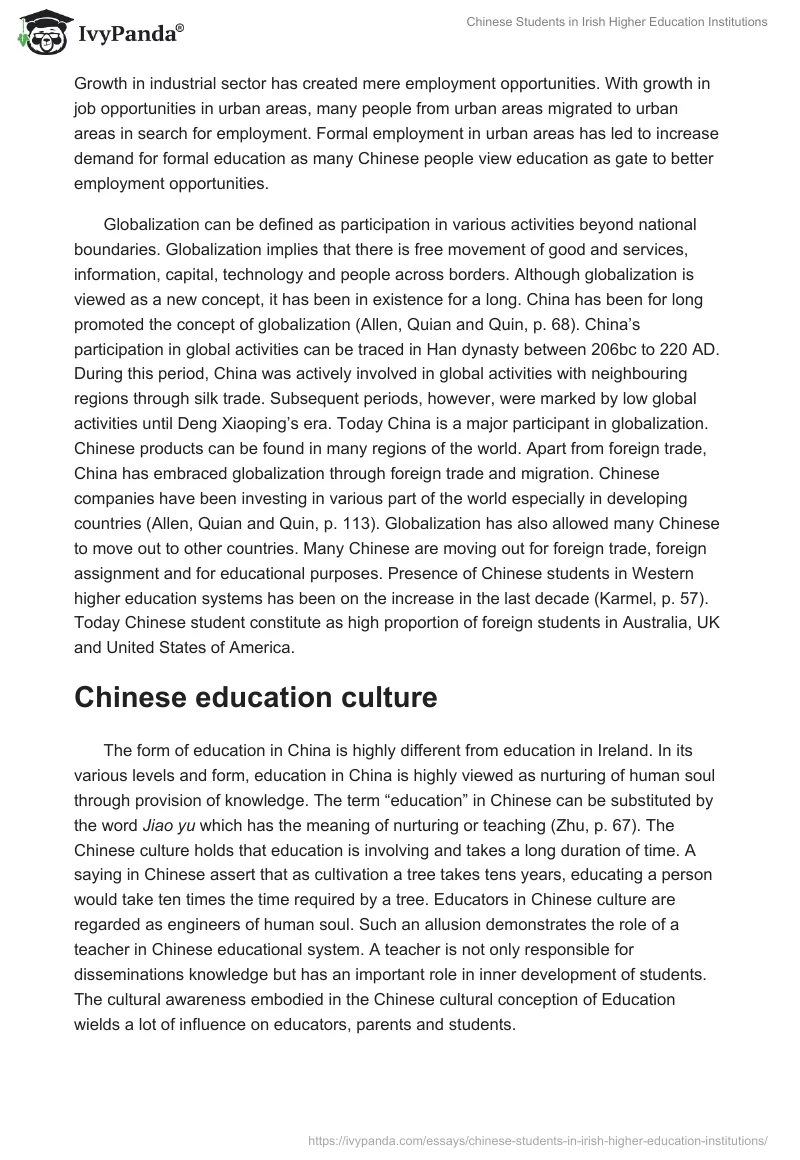 Chinese Students in Irish Higher Education Institutions. Page 2