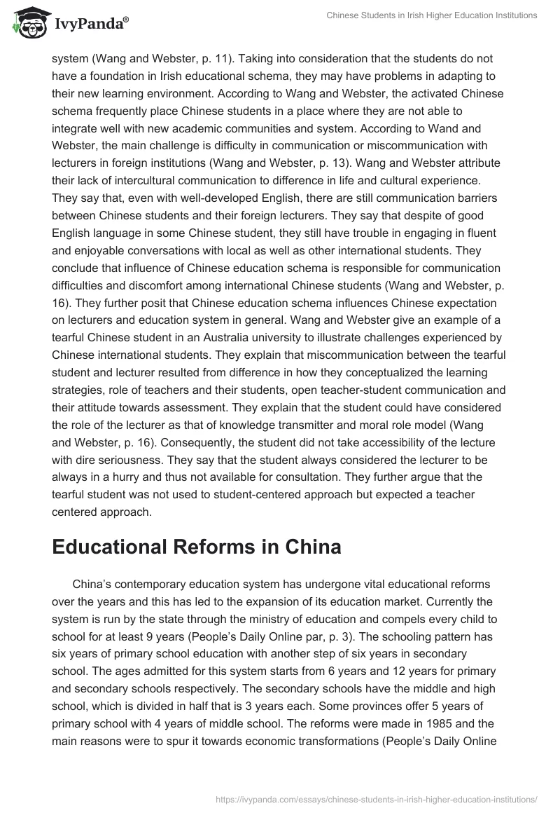 Chinese Students in Irish Higher Education Institutions. Page 5