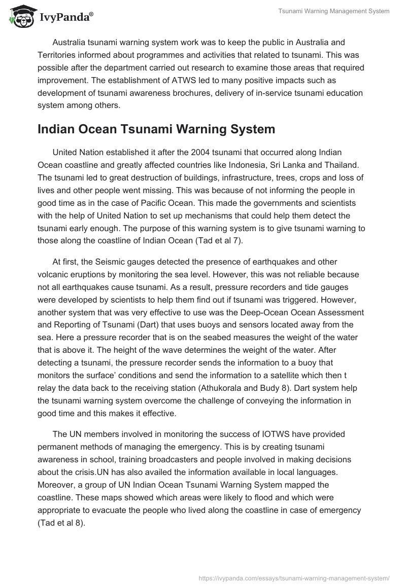 Tsunami Warning Management System. Page 3