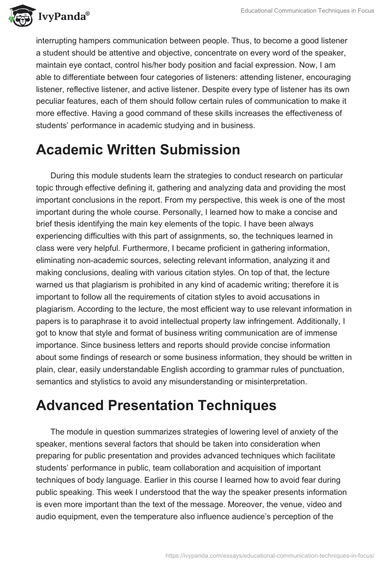 Educational Communication Techniques in Focus. Page 3