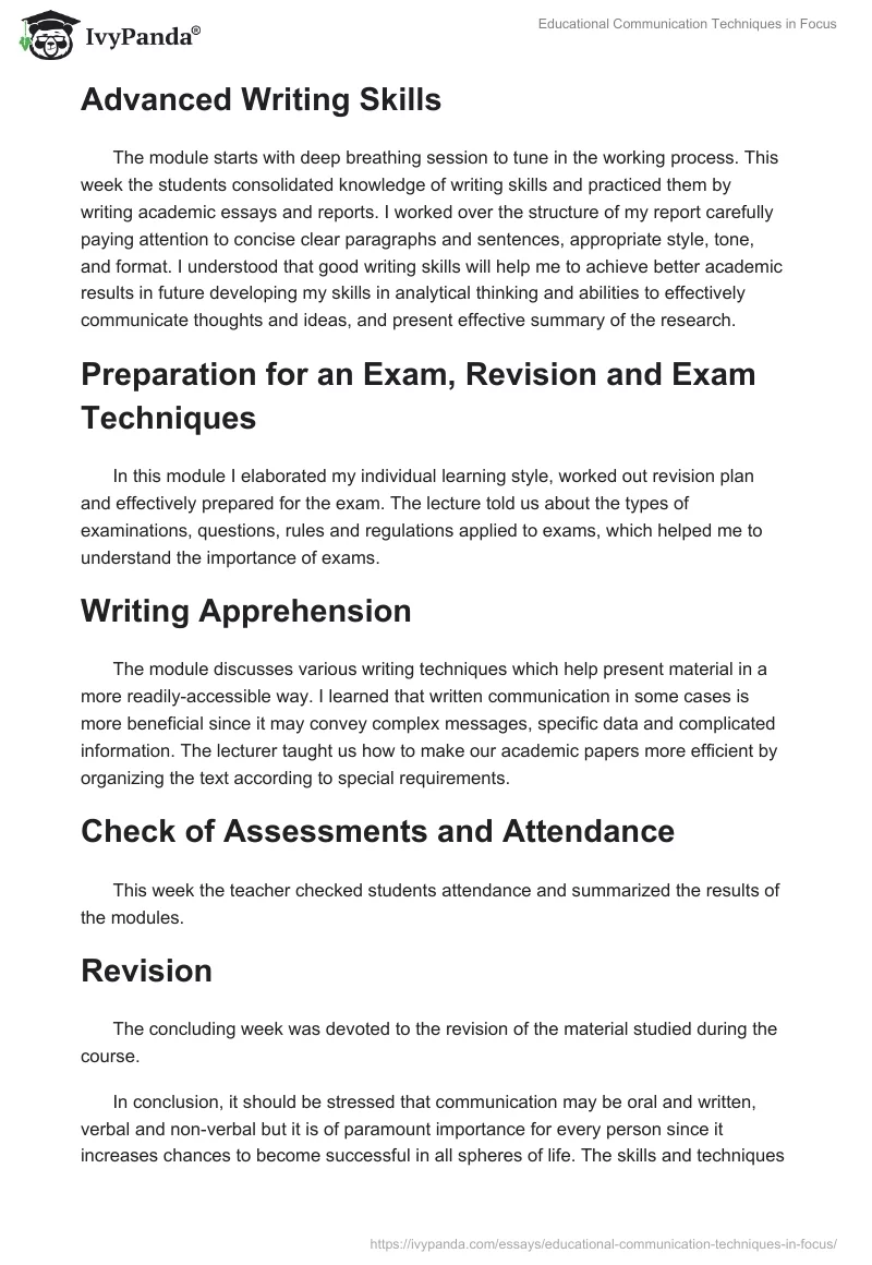 Educational Communication Techniques in Focus. Page 5