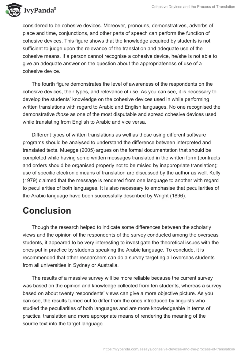 Cohesive Devices and the Process of Translation. Page 4
