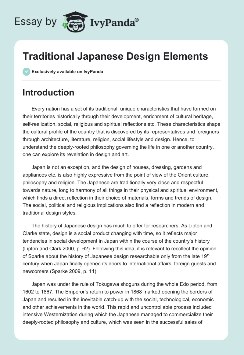Traditional Japanese Design Elements. Page 1