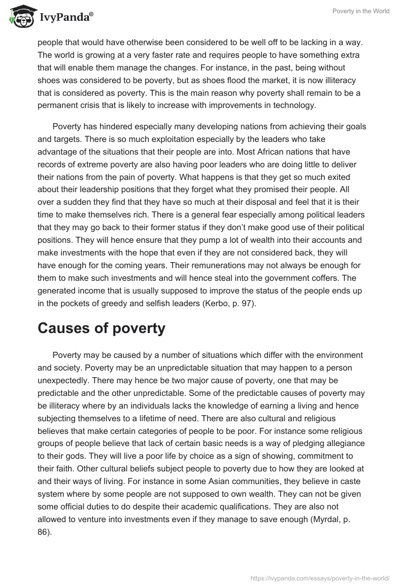 Poverty in the World. Page 2