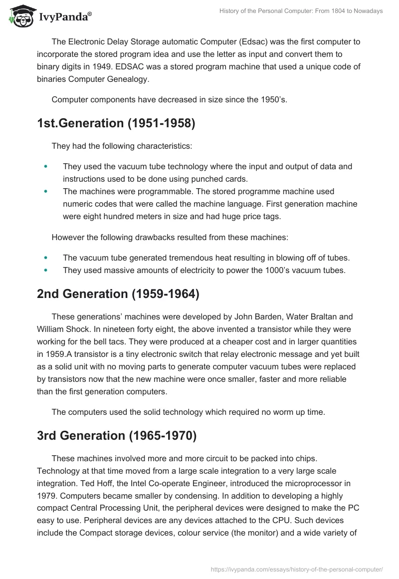 History of the Personal Computer: From 1804 to Nowadays. Page 3