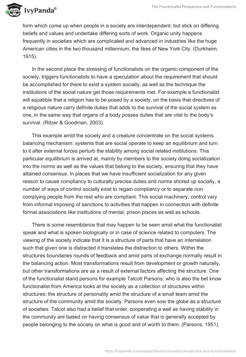The Functionalist Perspective and Functionalisms. Page 2