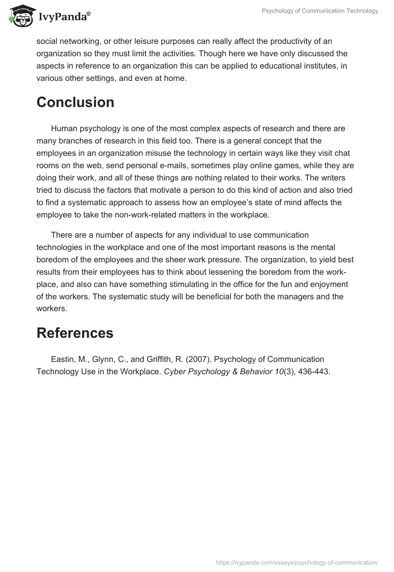 Psychology of Communication Technology. Page 2