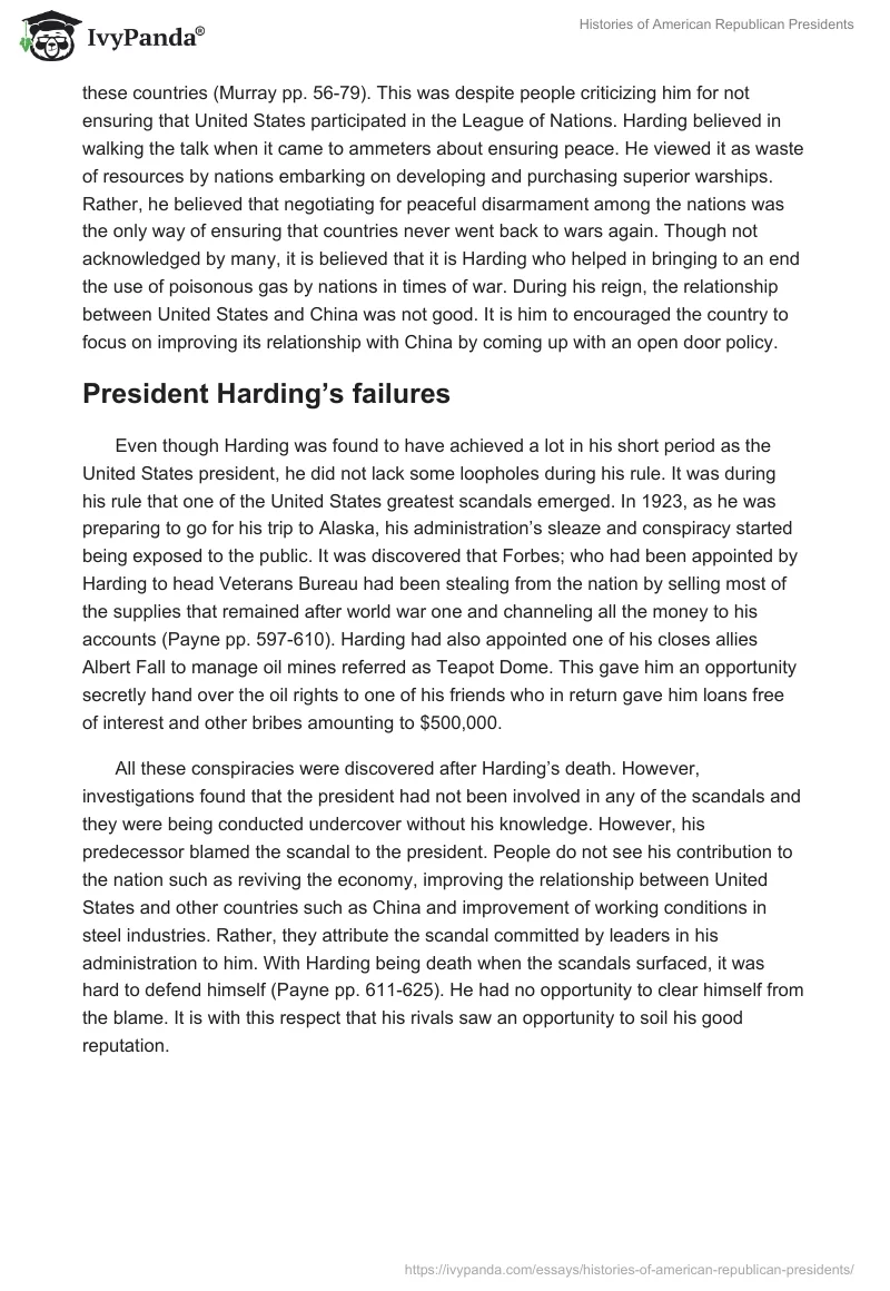 Histories of American Republican Presidents. Page 4