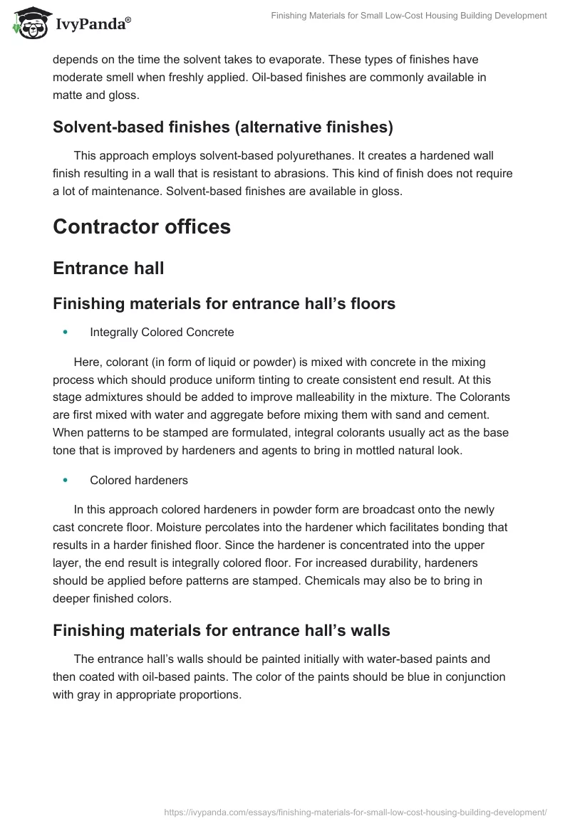 Finishing Materials for Small Low-Cost Housing Building Development. Page 3