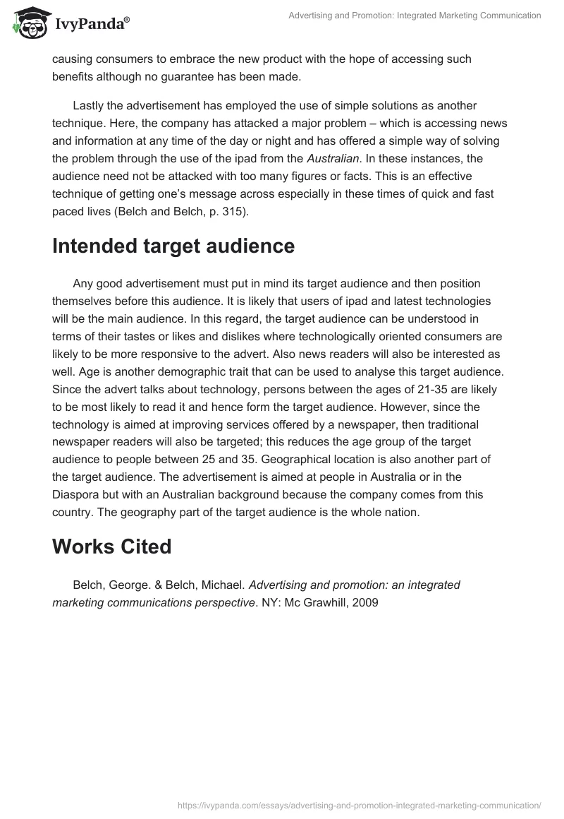 Advertising and Promotion: Integrated Marketing Communication. Page 2