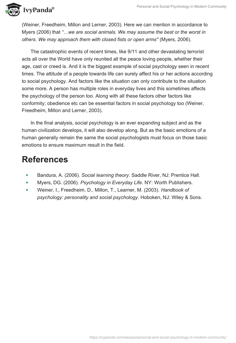 Personal and Social Psychology in Modern Community. Page 2