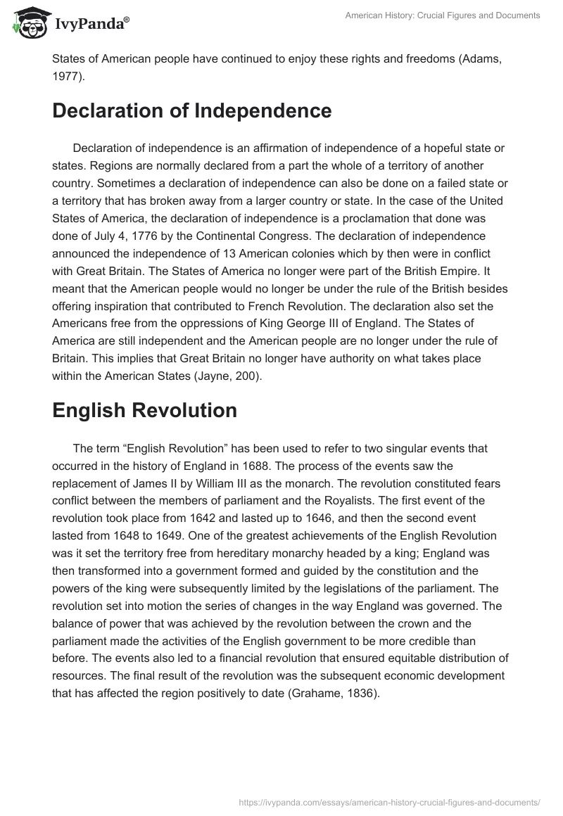 American History: Crucial Figures and Documents. Page 2