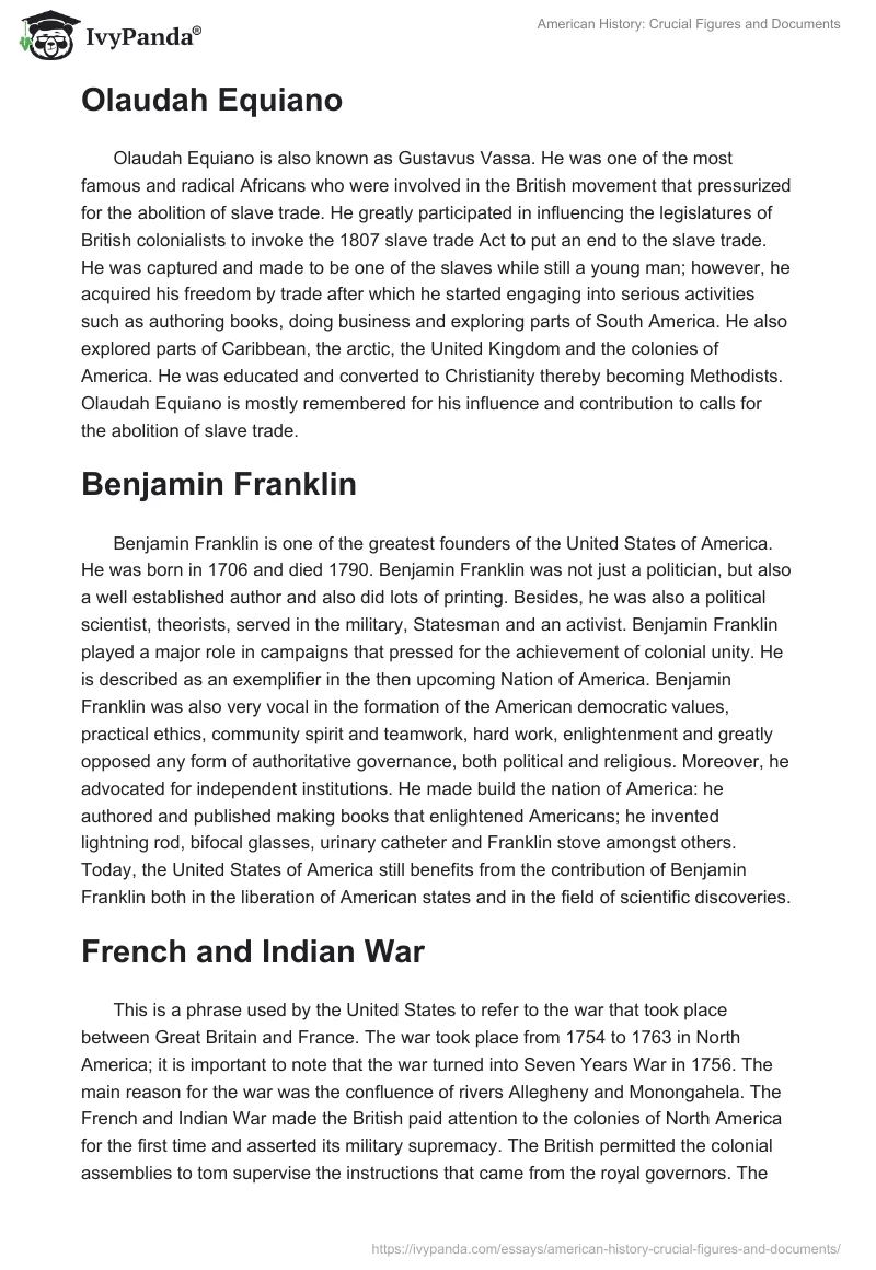 American History: Crucial Figures and Documents. Page 3