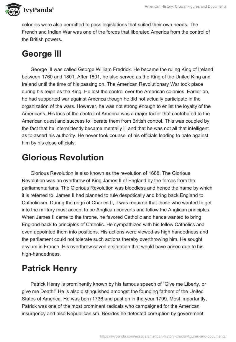 American History: Crucial Figures and Documents. Page 4