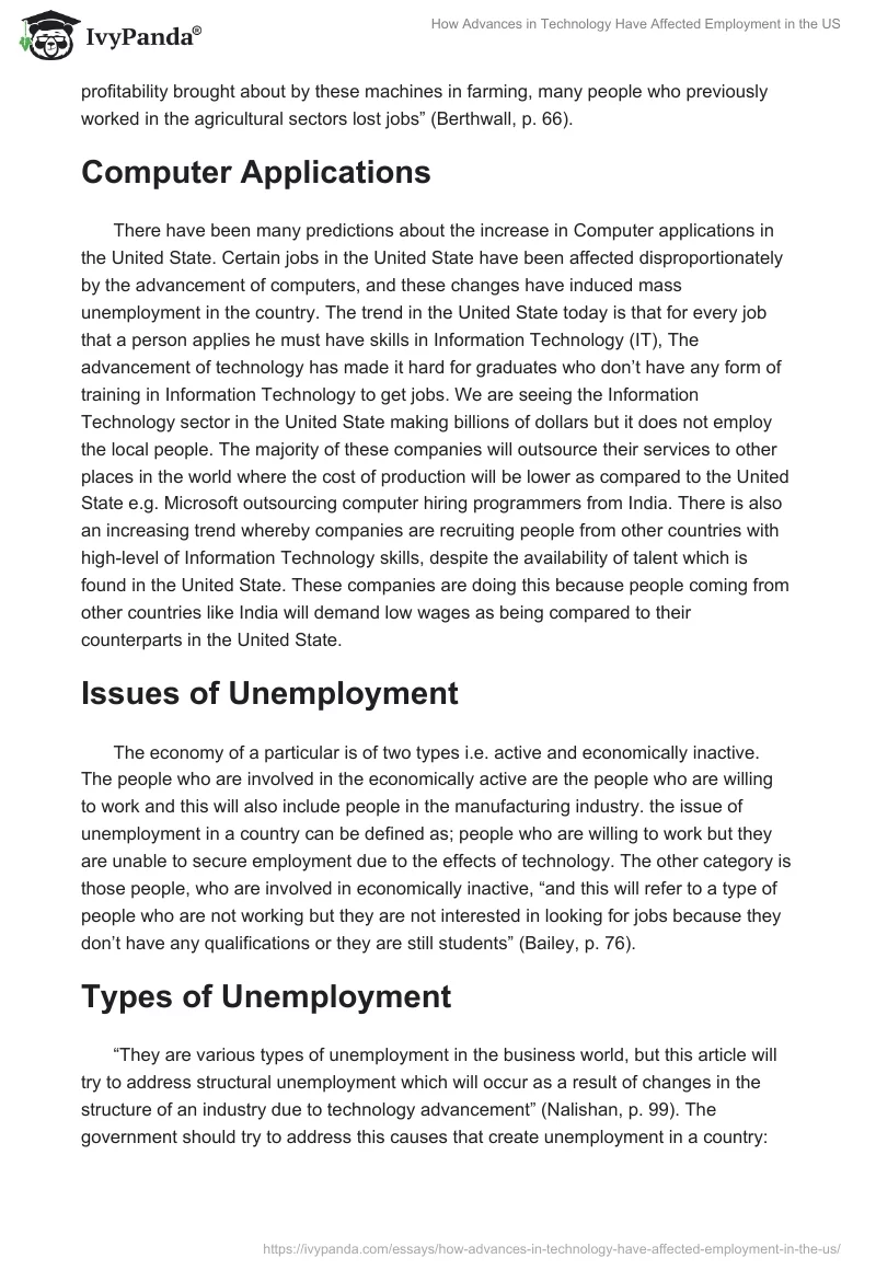 How Advances in Technology Have Affected Employment in the US. Page 3