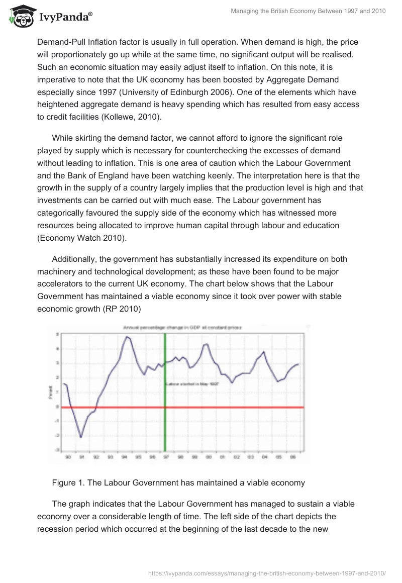 Managing the British Economy Between 1997 and 2010. Page 2