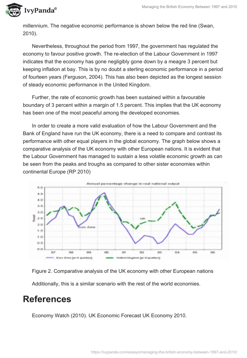 Managing the British Economy Between 1997 and 2010. Page 3