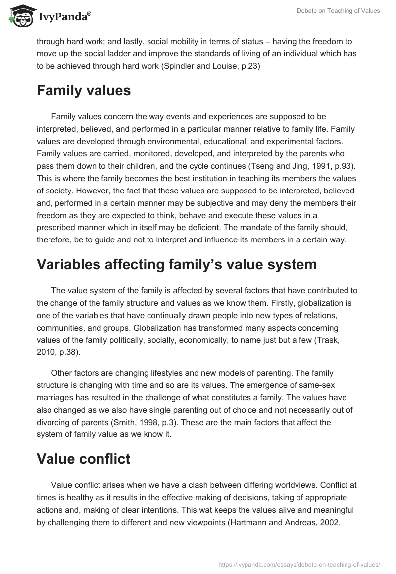 Debate on Teaching of Values. Page 3