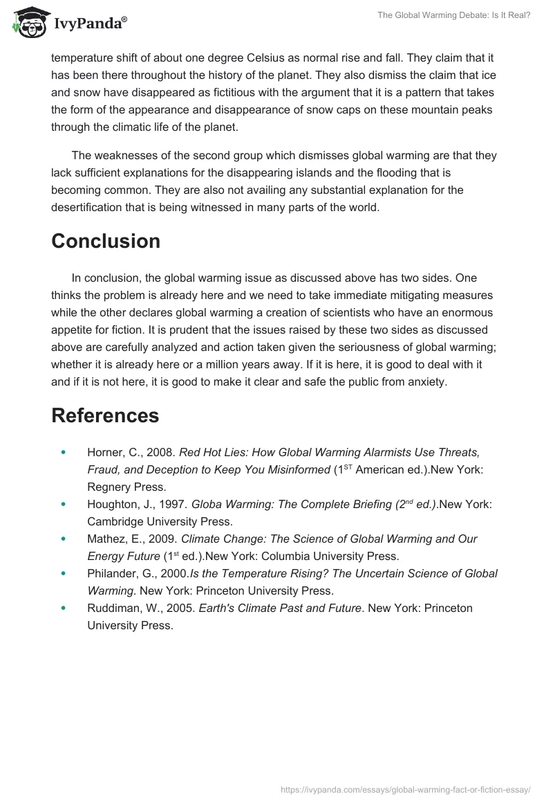 The Global Warming Debate: Is It Real?. Page 3