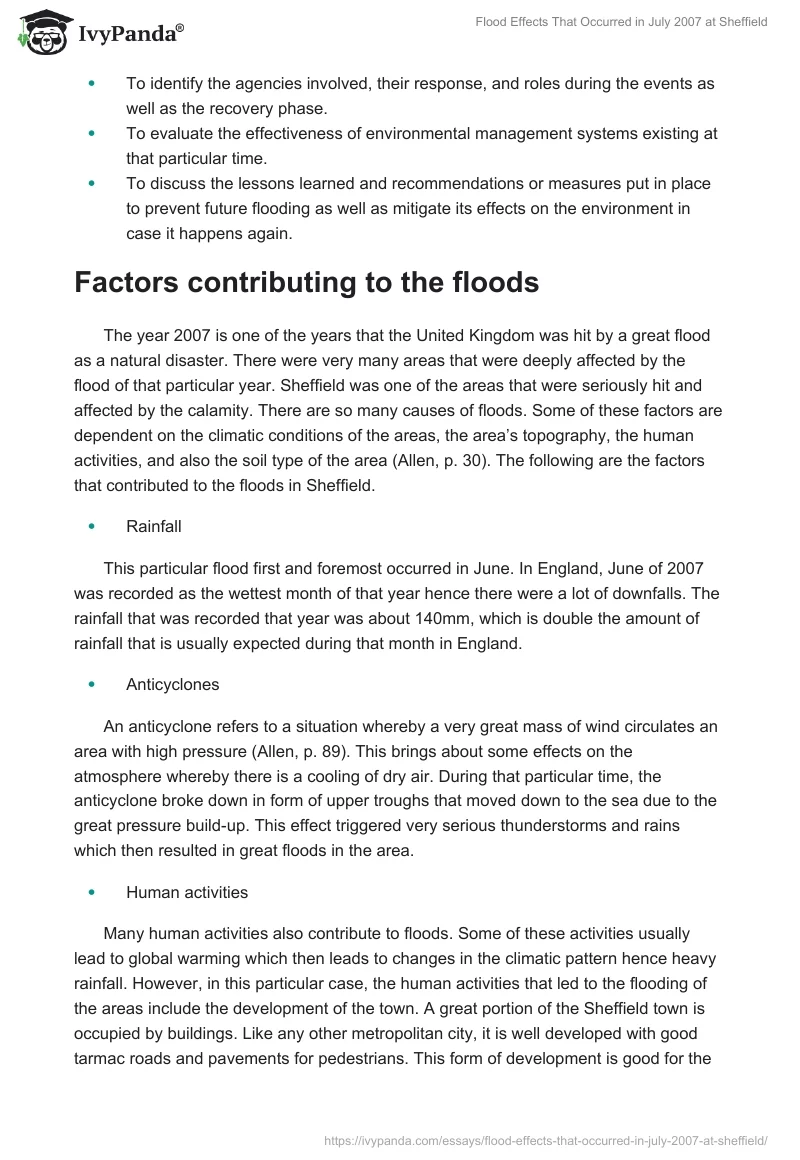 Flood Effects That Occurred in July 2007 at Sheffield. Page 2