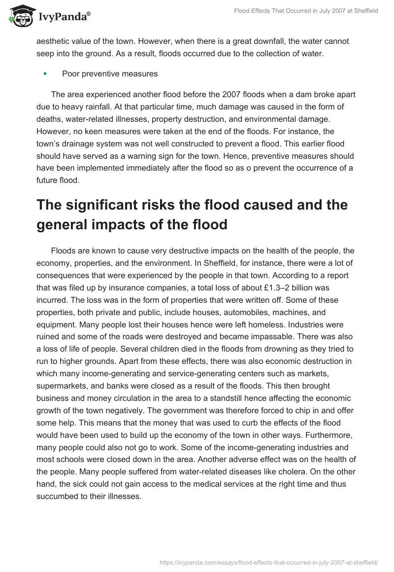 Flood Effects That Occurred in July 2007 at Sheffield. Page 3