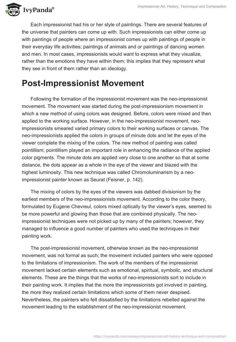 Impressionist Art: History, Technique and Composition. Page 4