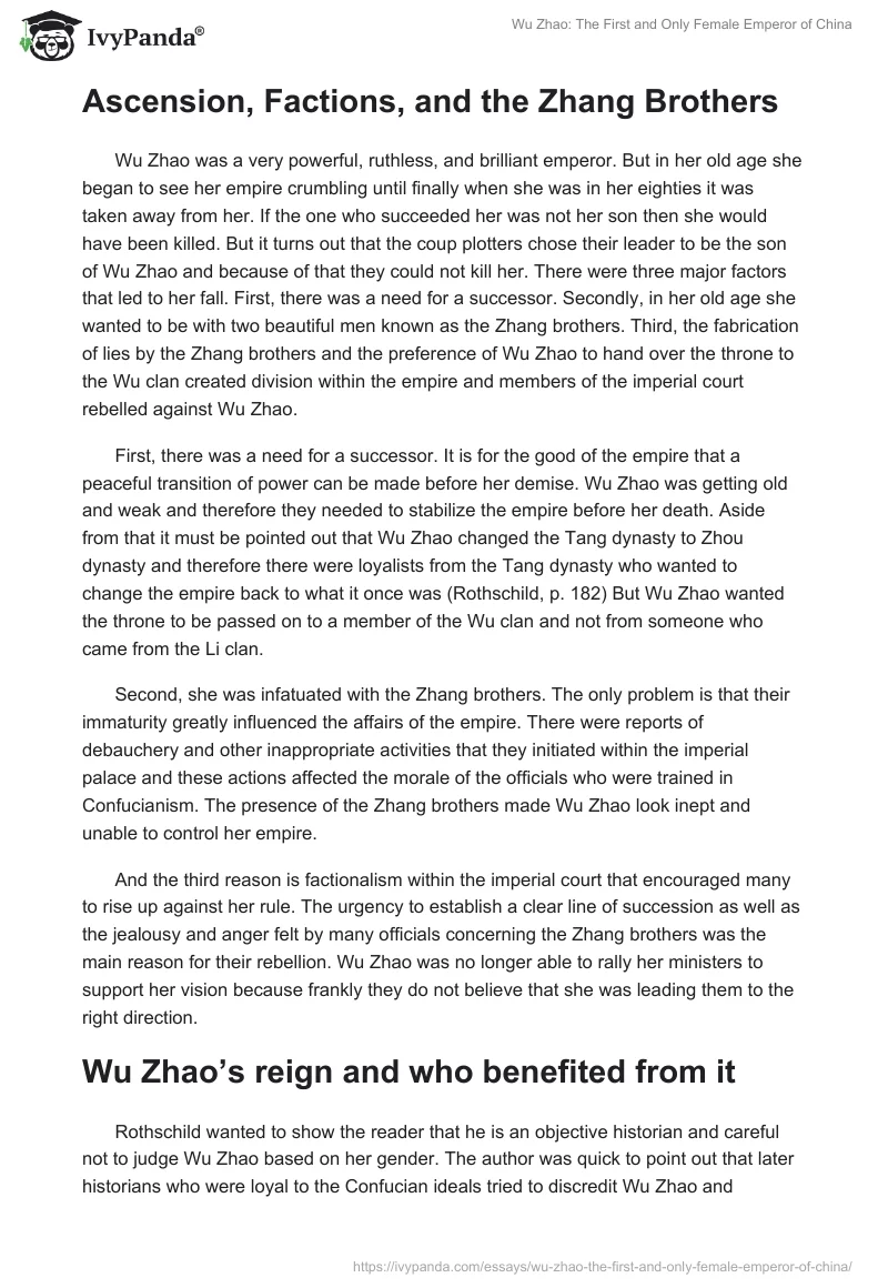 Wu Zhao: The First and Only Female Emperor of China. Page 5
