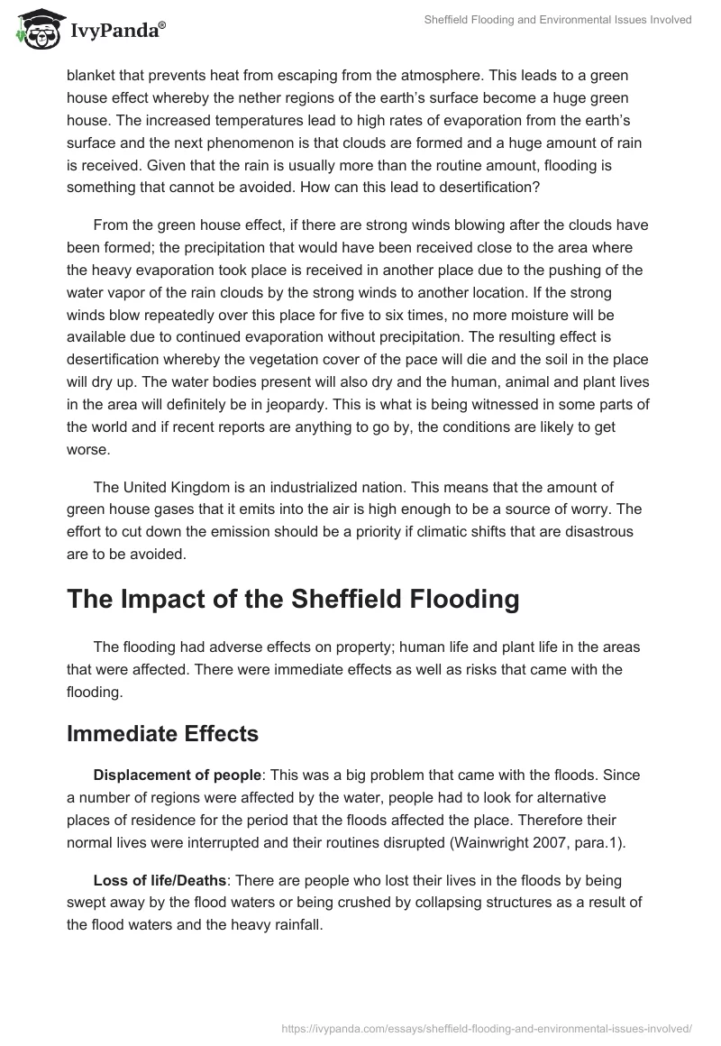 Sheffield Flooding and Environmental Issues Involved. Page 3