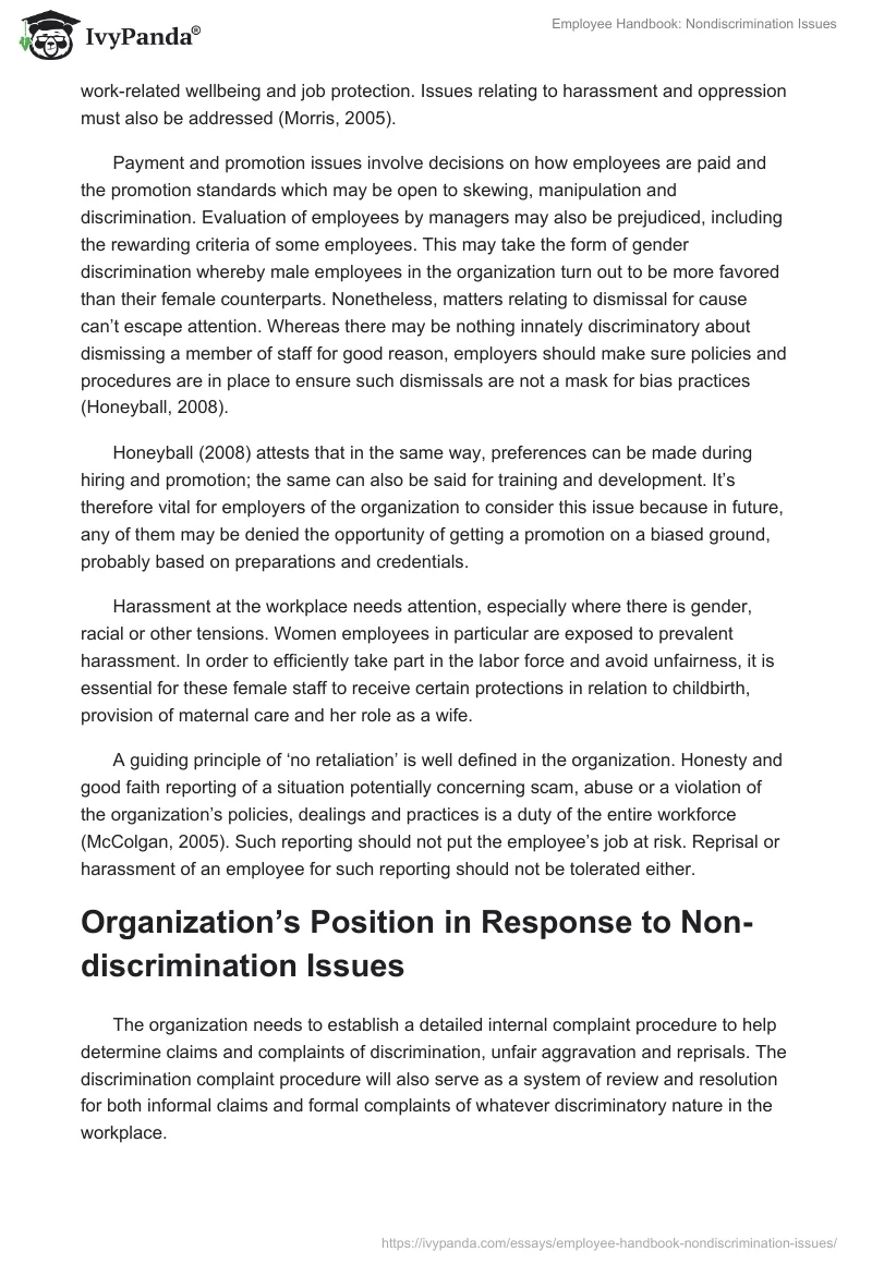 Employee Handbook: Nondiscrimination Issues. Page 2