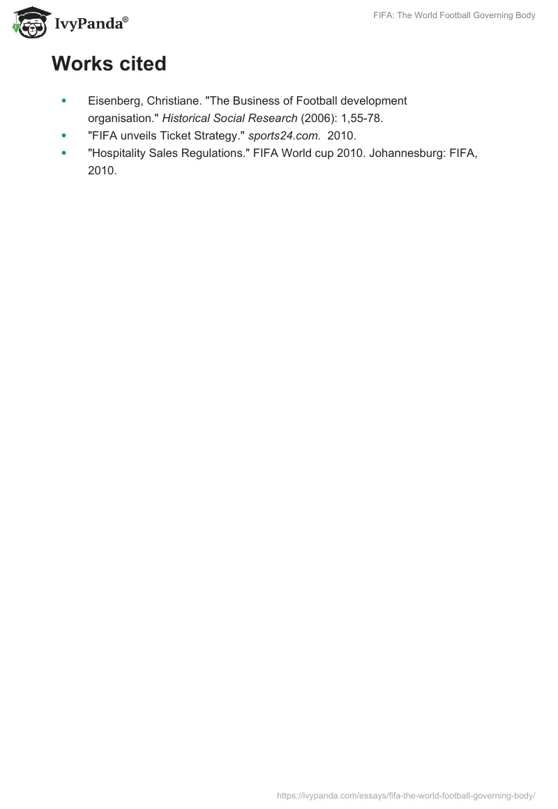 FIFA: The World Football Governing Body. Page 4