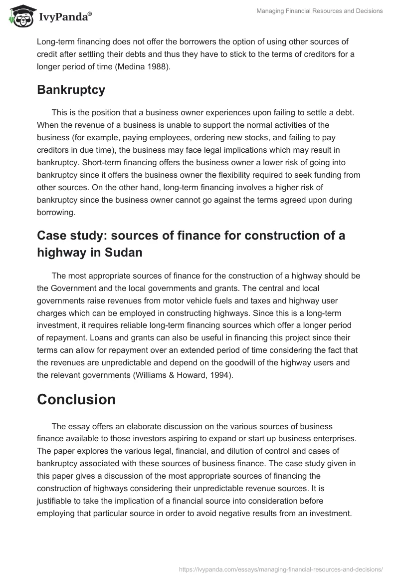 Managing Financial Resources and Decisions. Page 3