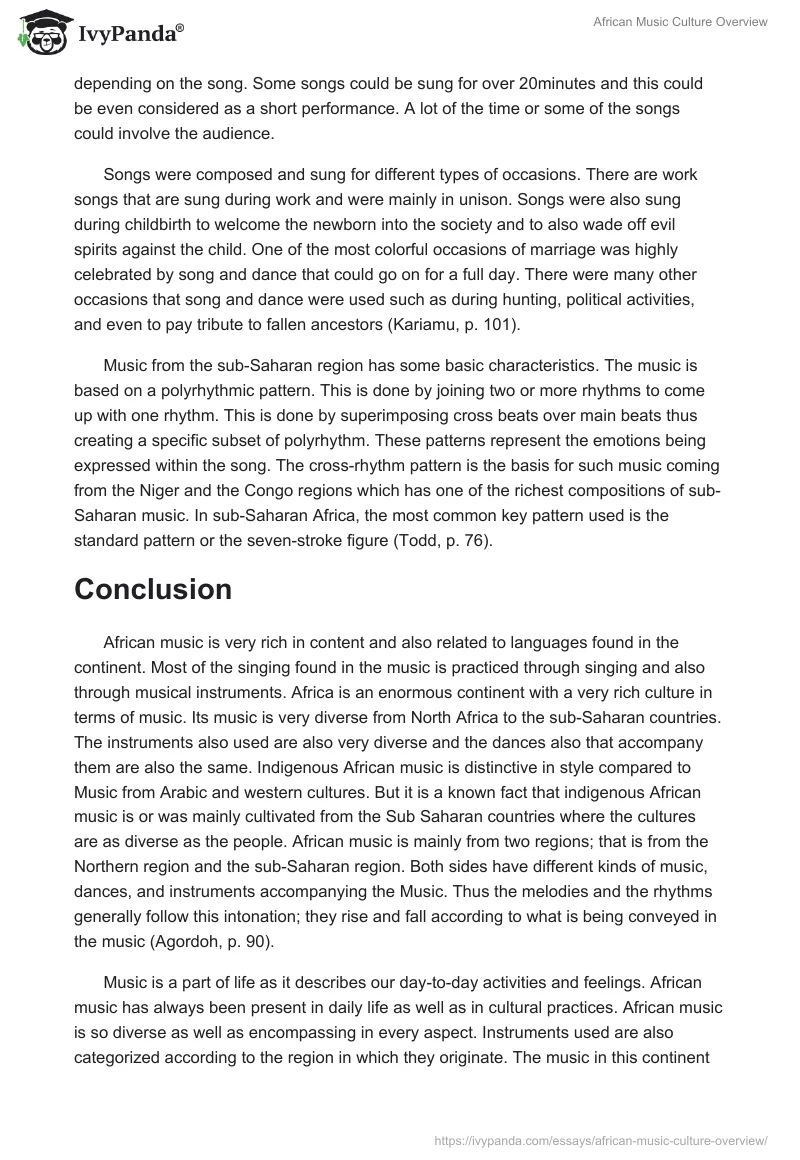 African Music Culture Overview. Page 5