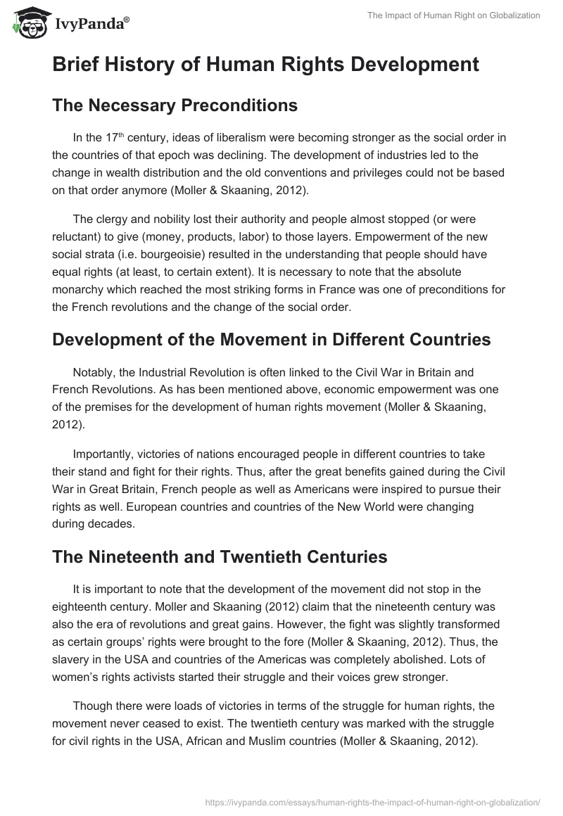 The Impact of Human Right on Globalization. Page 2