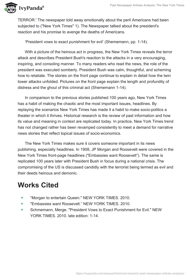 Past Newspaper Articles Analysis: The New York Times. Page 3