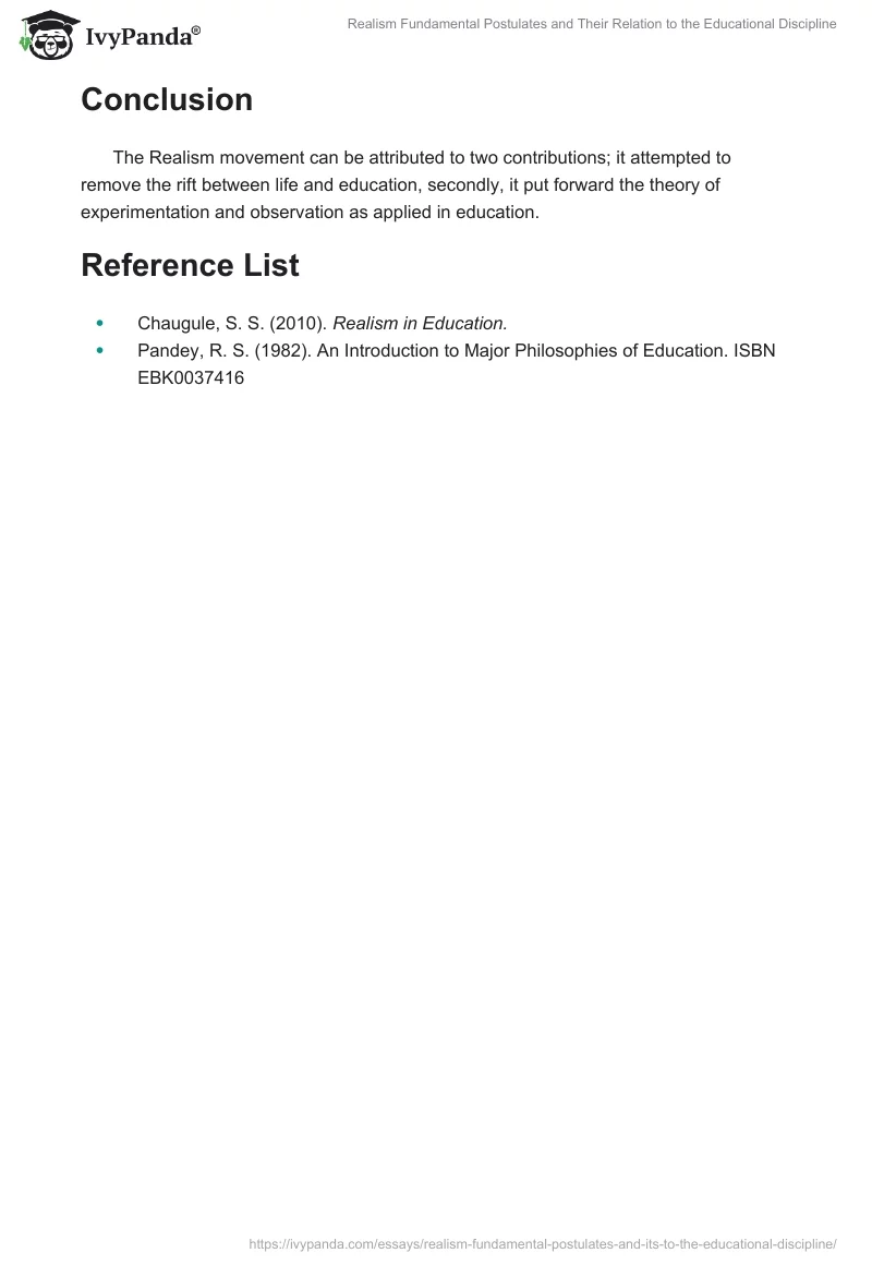 Realism Fundamental Postulates and Their Relation to the Educational Discipline. Page 3