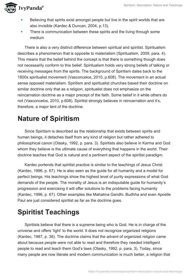 Spiritism: Description, Nature and Teachings. Page 2